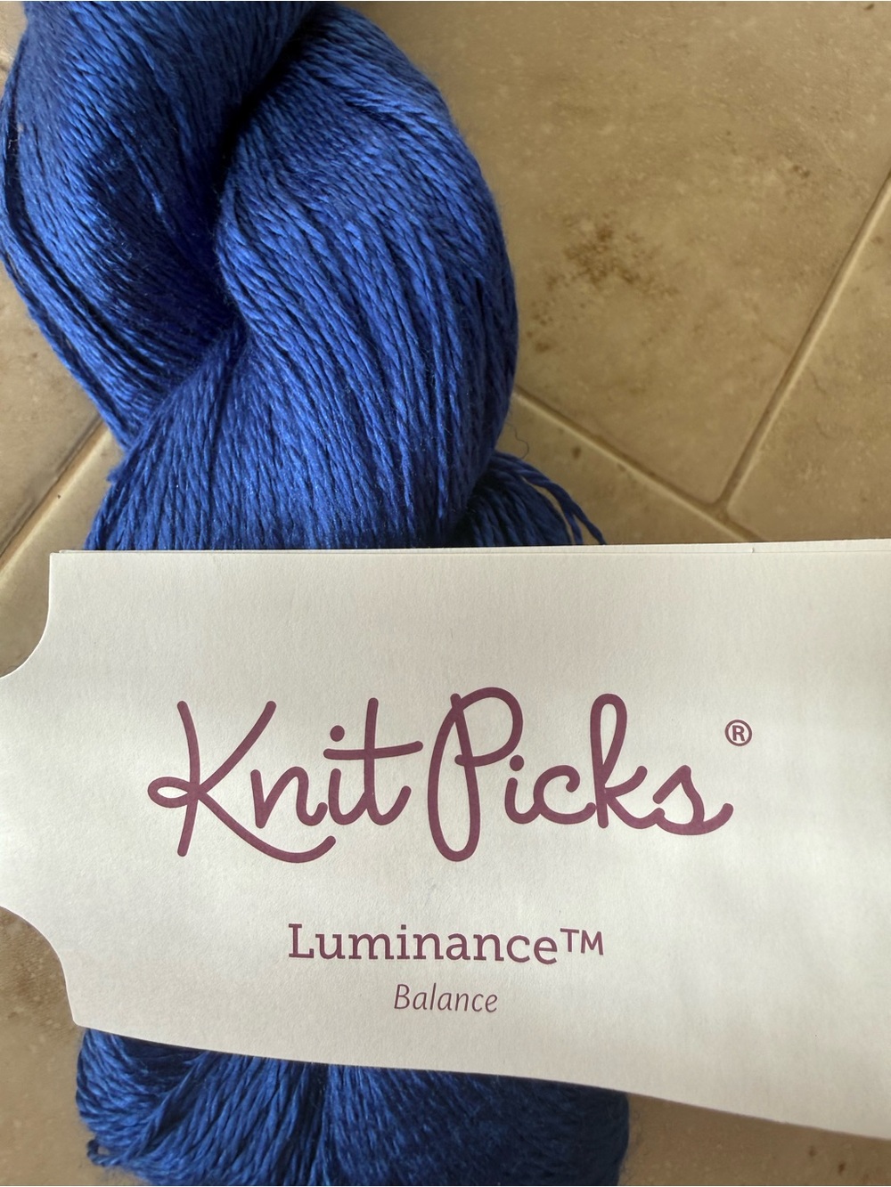 Knit Picks Luminance Balance Scarf Silk Yarn — Deep Blue Balance
